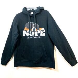 Graphic dog Monday pullover hoodie sweatshirt Port & Co. L